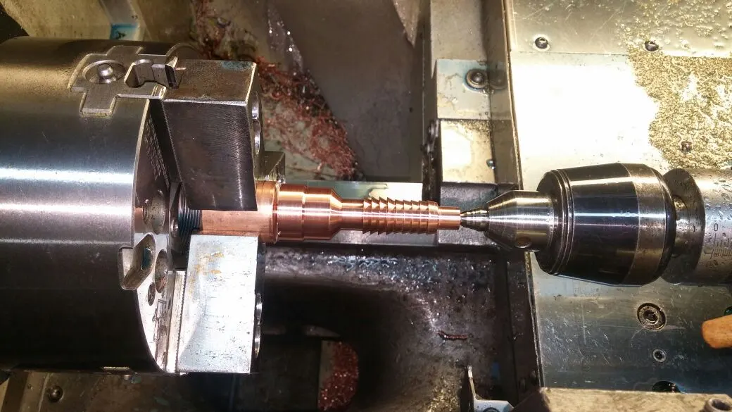 Peça produzida em usinagem CNC